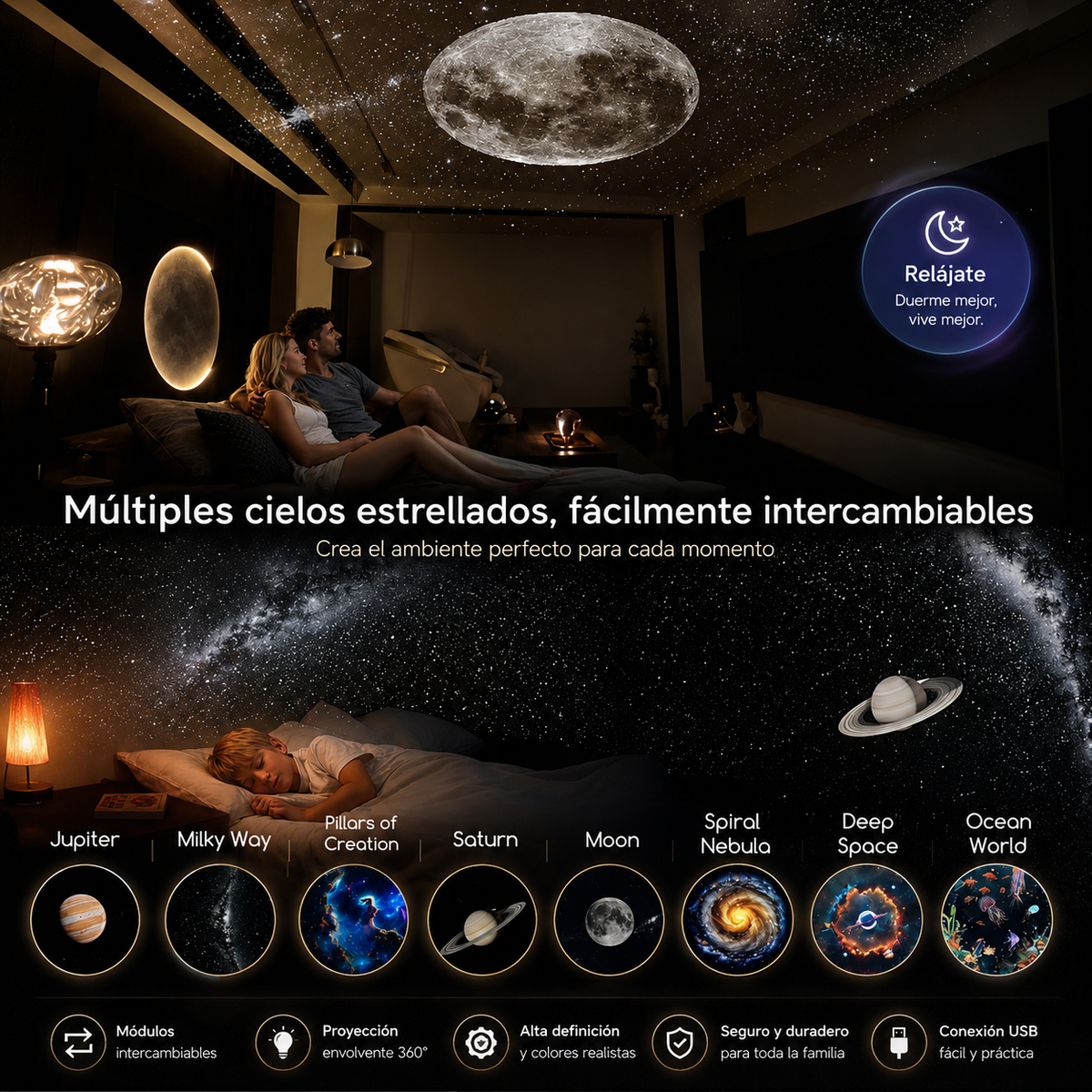 Galaxy™ Projector with Interchangeable Modules